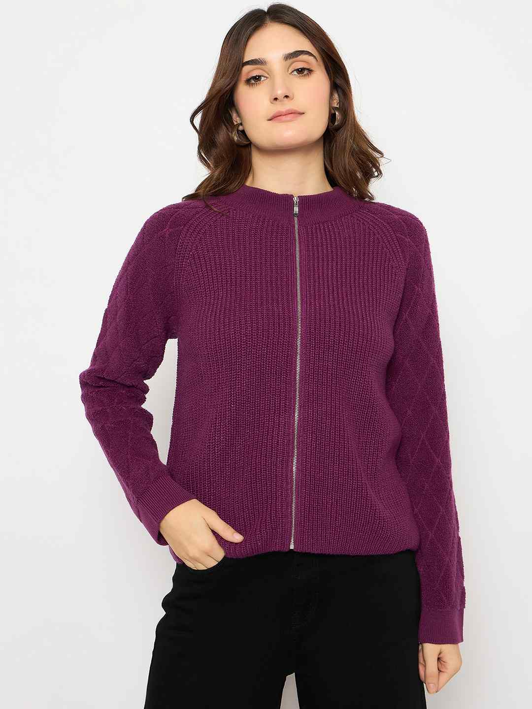 Madame Ladies Western Woolen Top M4W17126 032 Purple