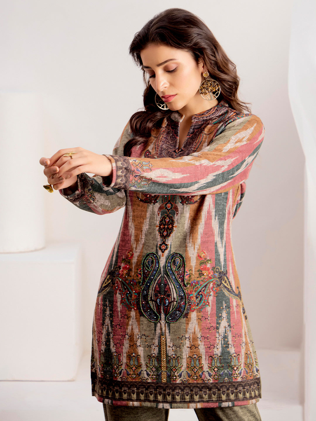 Woolen Chevron Printed Co-Ord Set