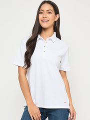Madame Ladies Western Top H/S M5S11406 040 White