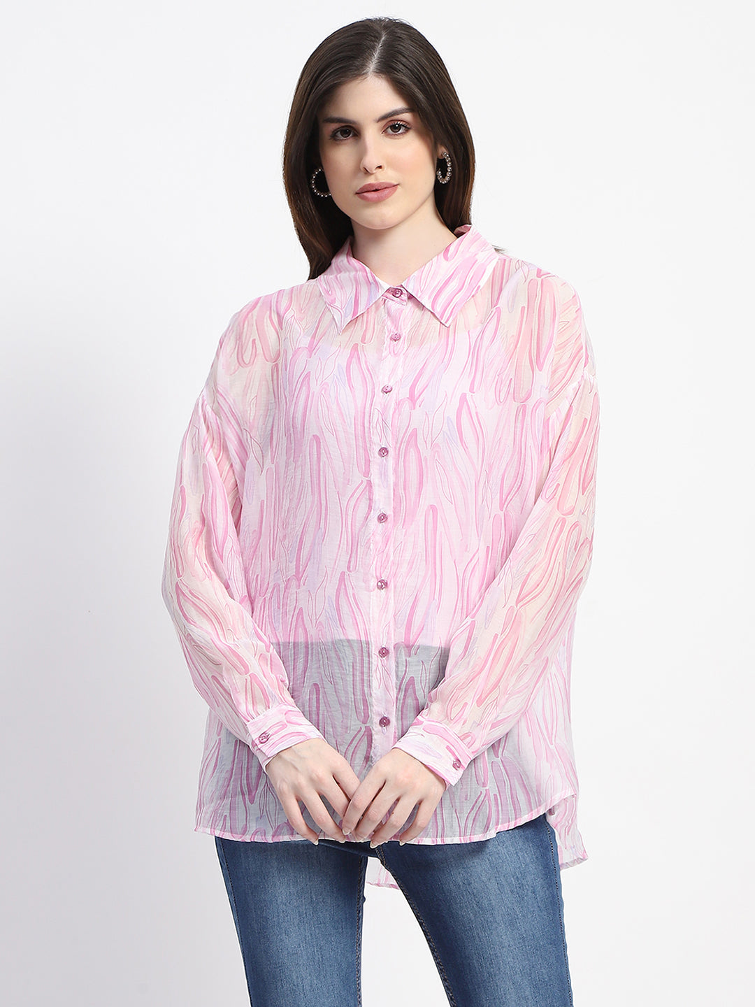 Madame Ladies Western Top H/S M4S18219 100 Baby Pink