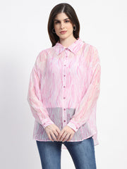 Madame Ladies Western Top H/S M4S18219 100 Baby Pink