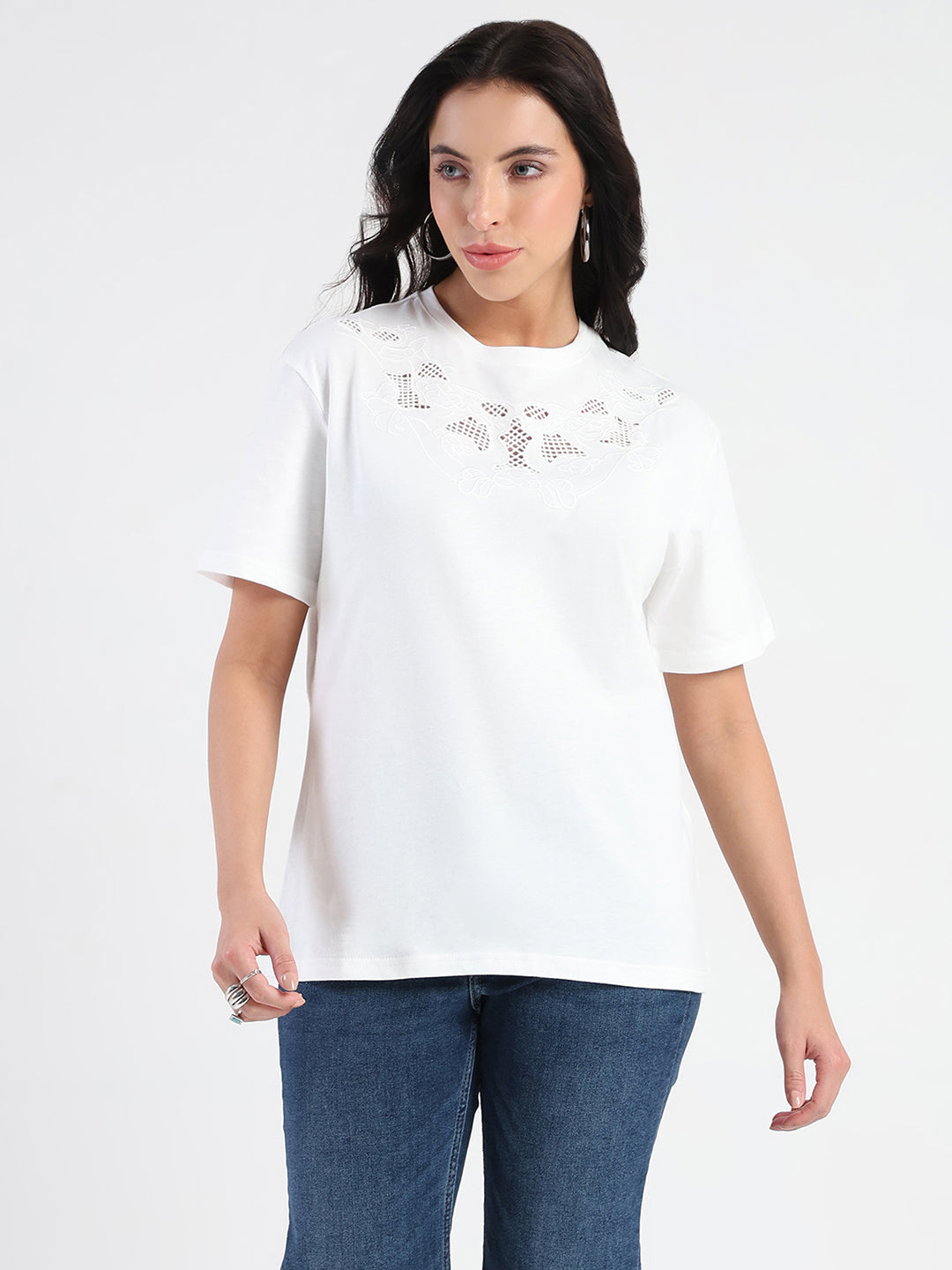 Madame Ladies Western Top H/S M5S11201 040 White