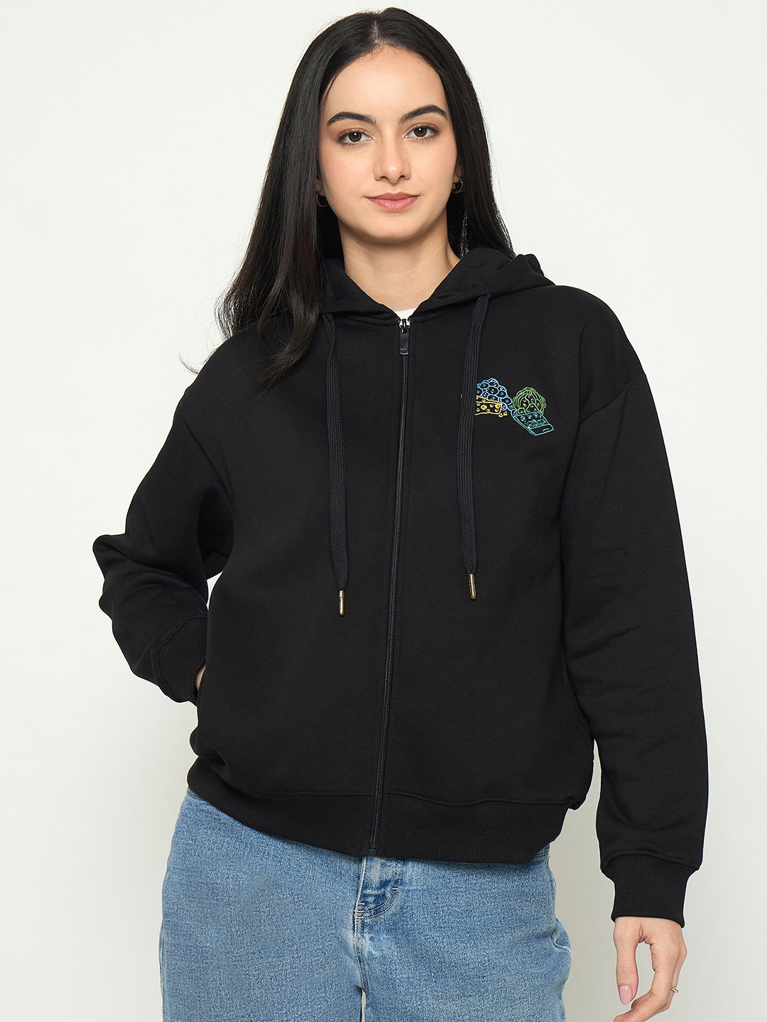 Madame Ladies Western Sweat Shirt M5W22345 002 Black