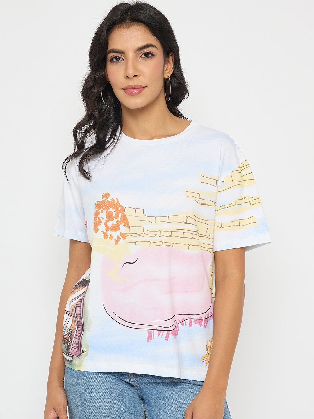 Madame Ladies Western Top H/S M5S11272 040 White