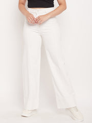 Madame White High Rise Wide Leg Jeans