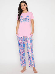 M-Secret Ladies Western Night Suit H/S S5S30123 031 Pink