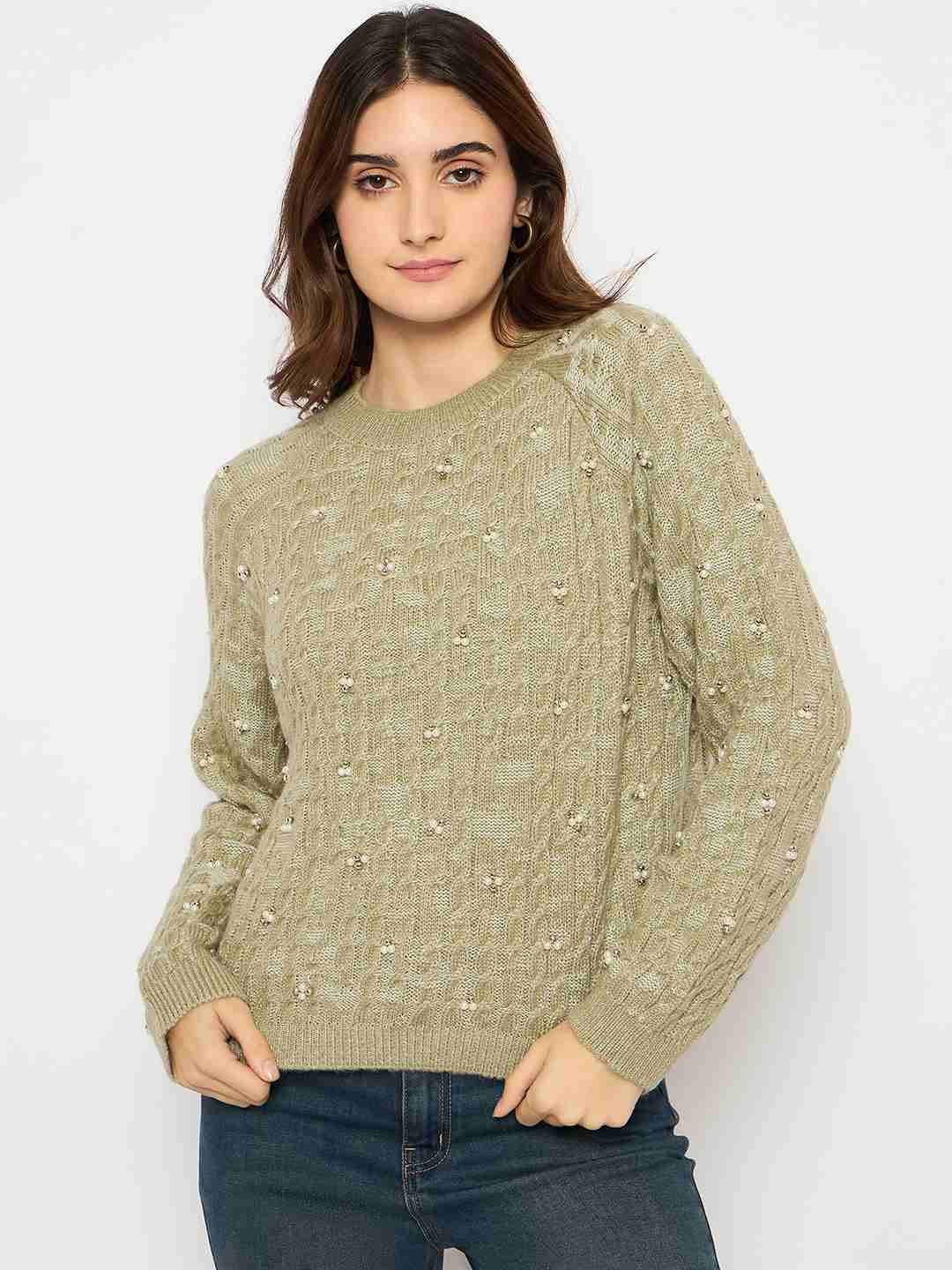 Madame Ladies Western Woolen Top M4W17246 014 Green