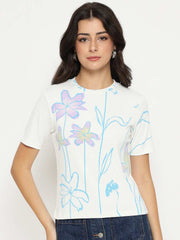 Madame Ladies Western Top H/S M5S11102 040 White