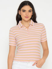 Madame Ladies Western Top H/S M5S11004 031 Pink