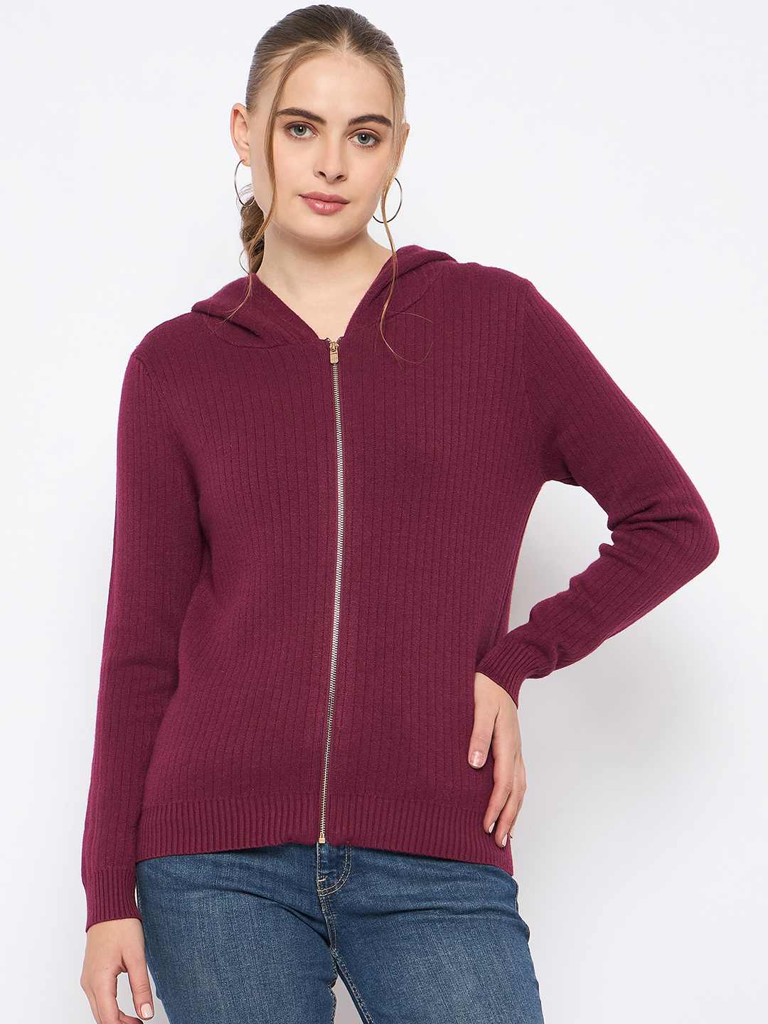 Madame Ladies Western Woolen Top M4W17062 045 Wine
