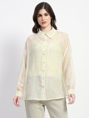 Madame Ladies Western Top H/S M4S18219 305 Lime