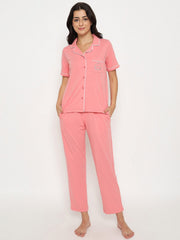 M-Secret Ladies Western Night Suit H/S S5S30055 999 Coral