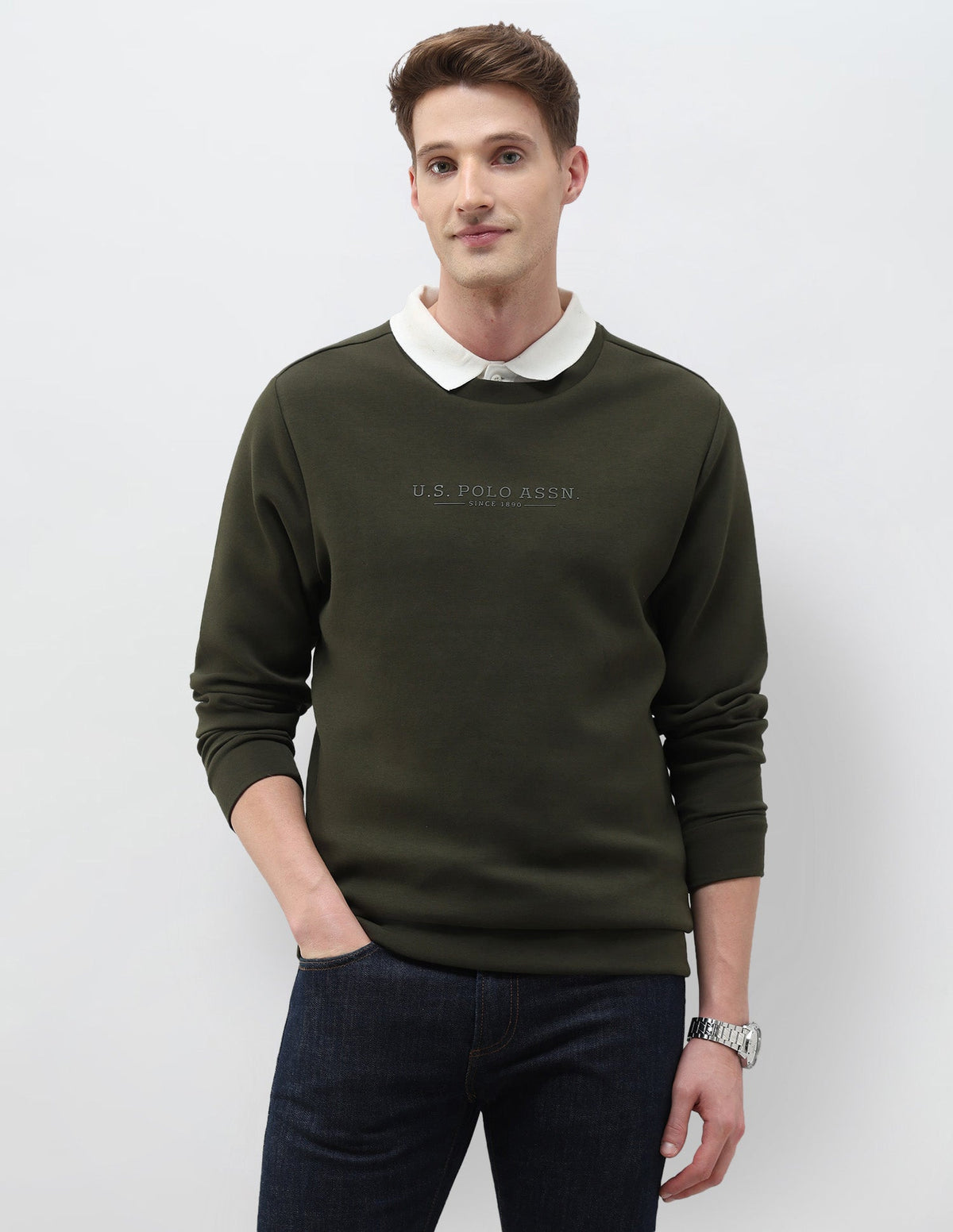 Solid Regular Fit Sweatshirt