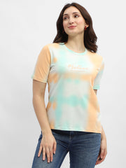 Madame Tie-Dye Orange Cotton T-Shirt