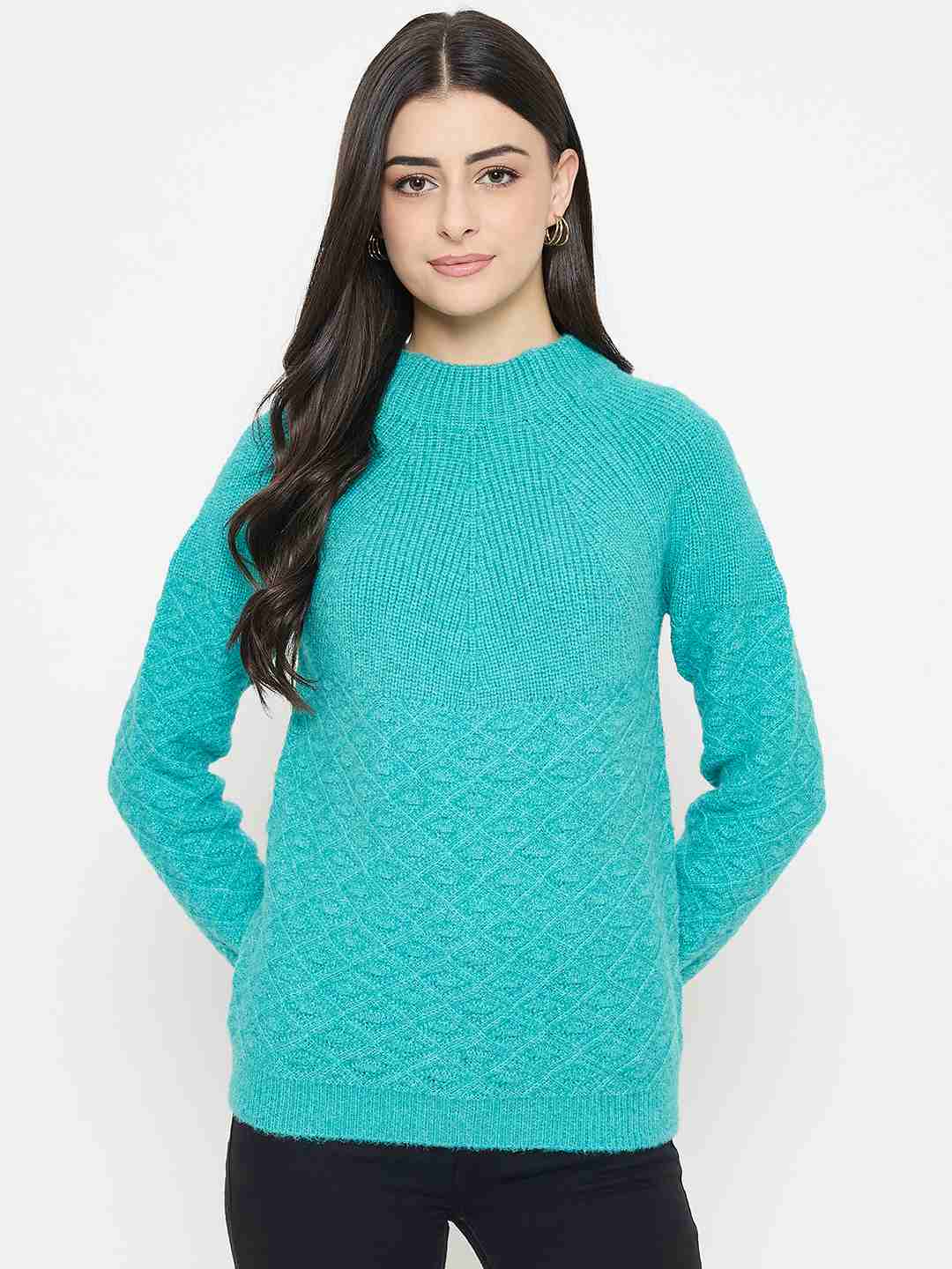 Madame Ladies Western Woolen Top M3W17299 066 Peacock