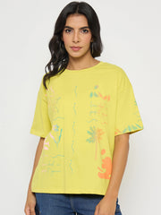 Madame All Over Print Lemon Yellow T-Shirt