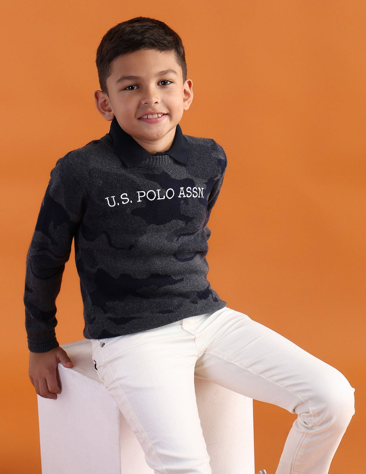 U.S.POLO KIDS BOYS PULLOVER UKSWE0098