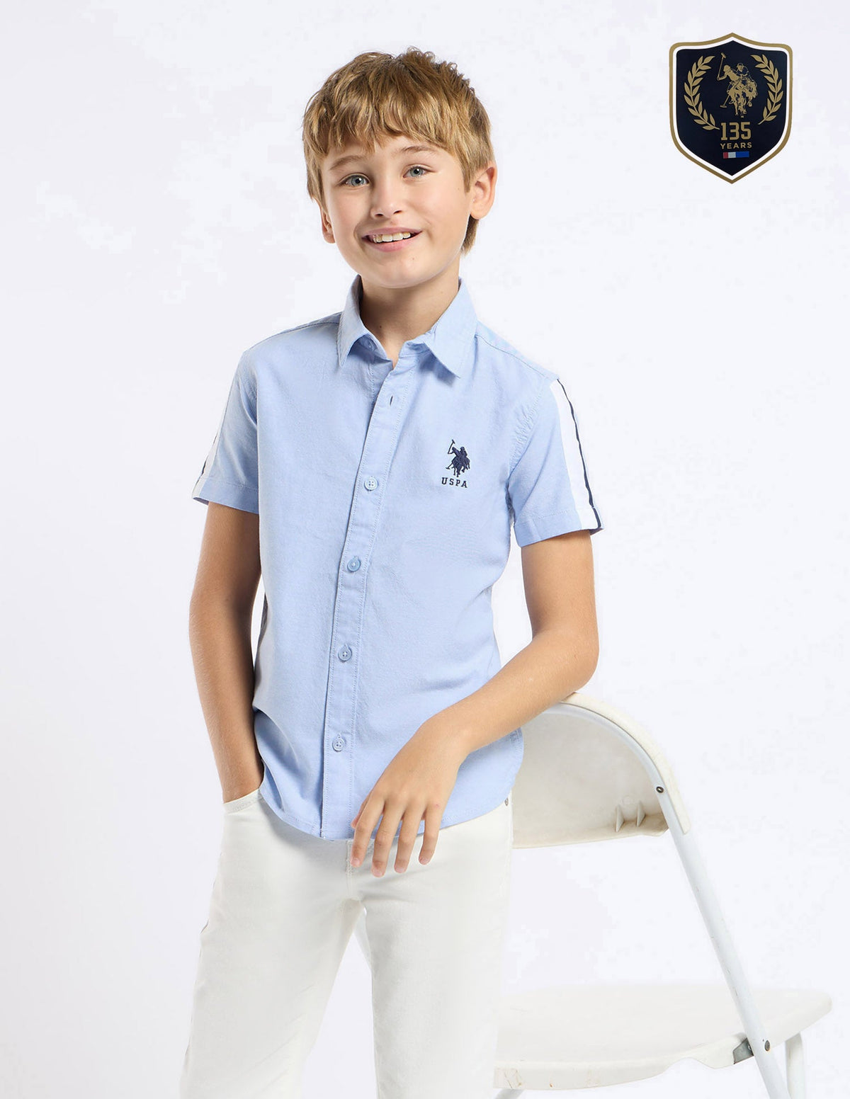 U.S.POLO KIDS BOYS SHIRT H/S UKSHT1381