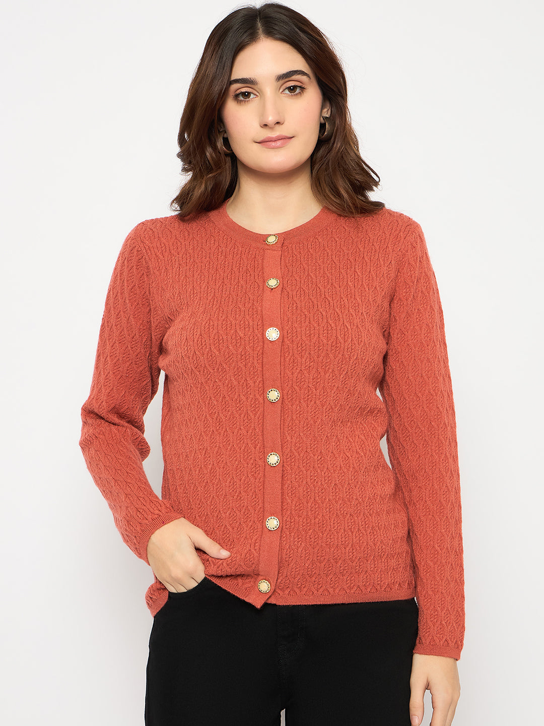 Madame Ladies Western Cardigan M4W70057 035 Rust