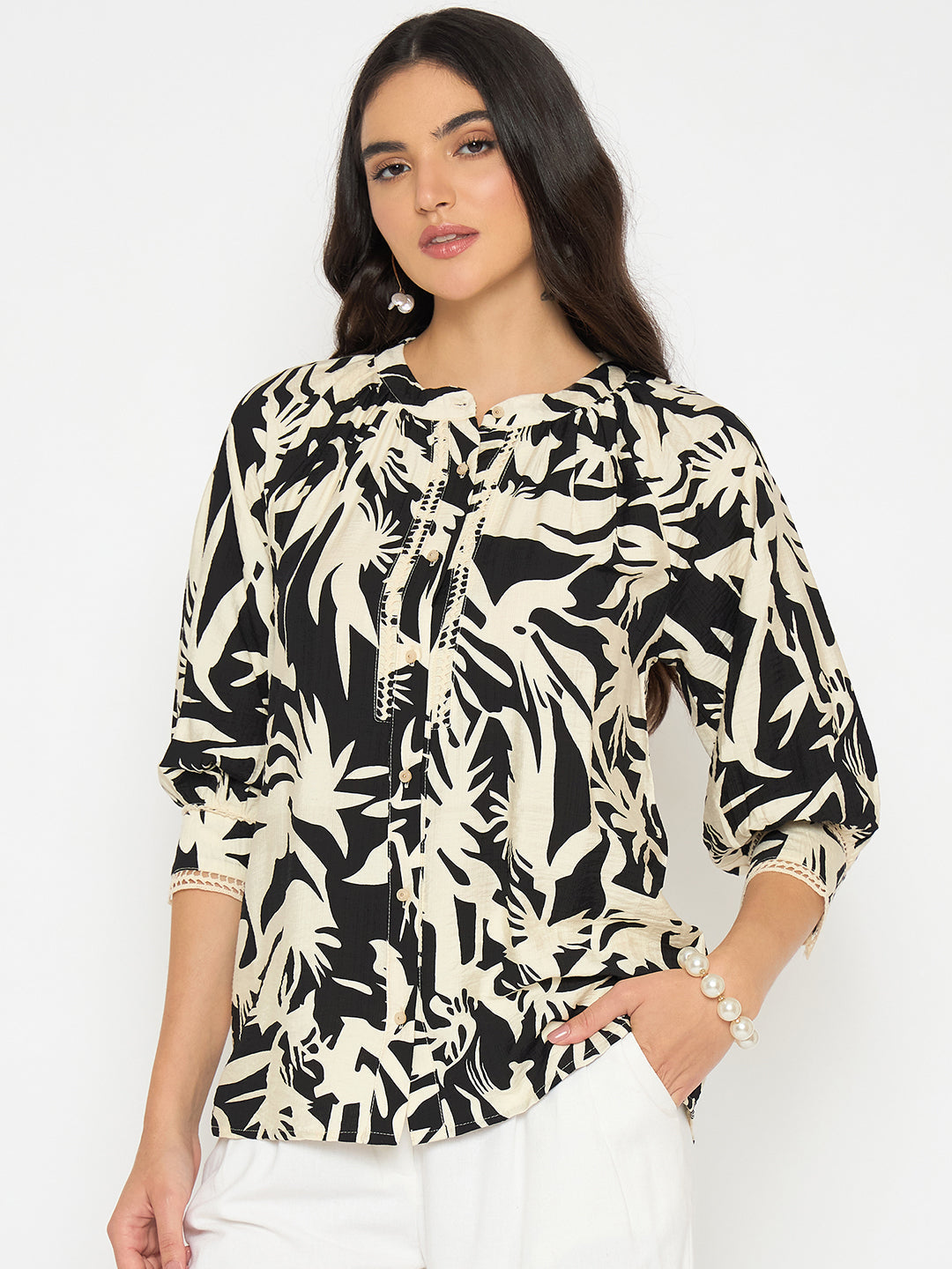 Madame Ladies Western Top F/S M5S18831 002 Black