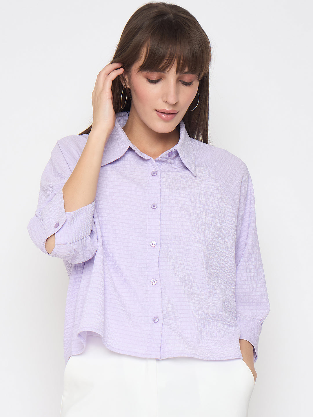 Madame Ladies Western Top H/S M5S18256 223 Lilac