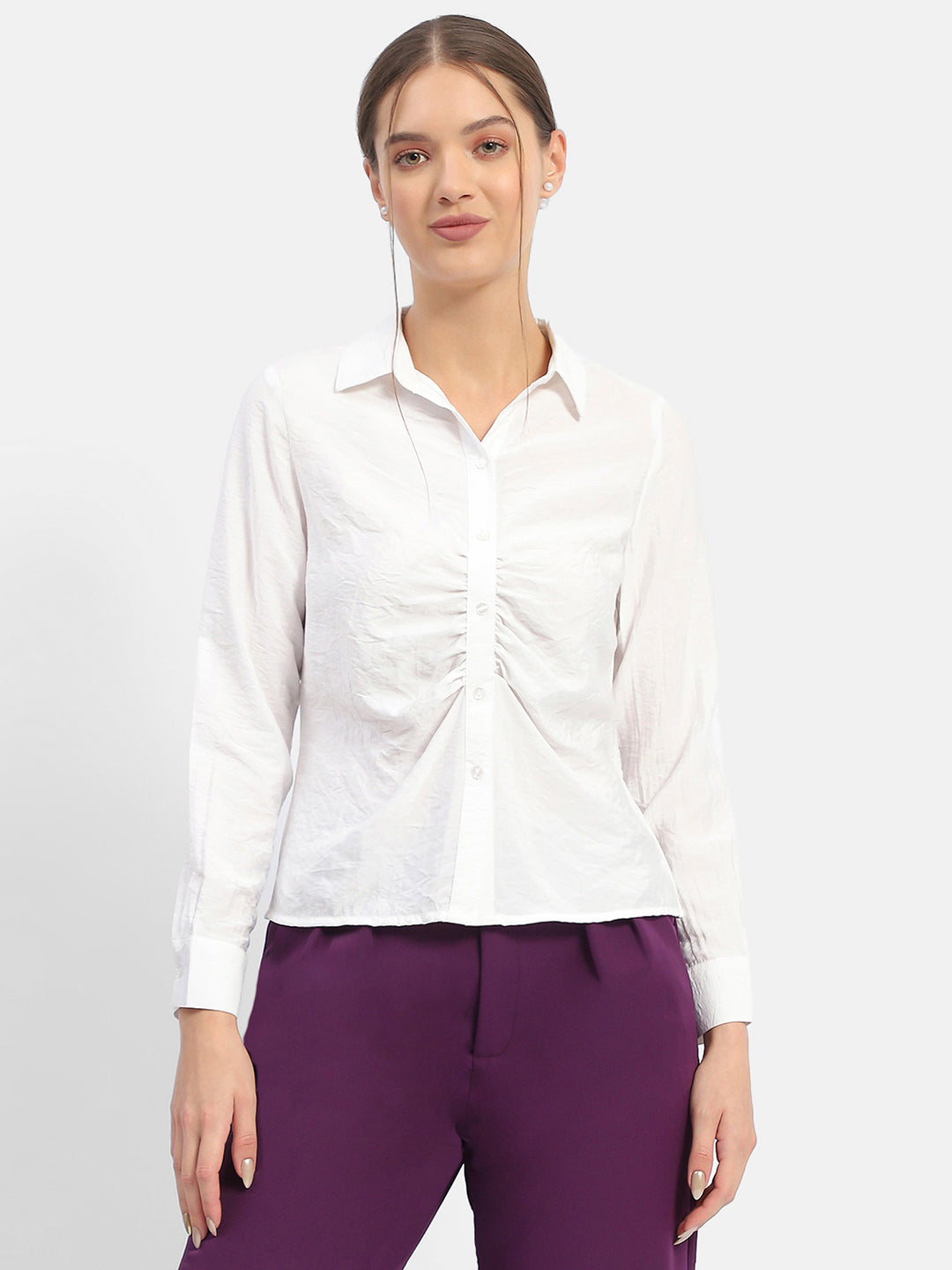 Madame Ladies Western Top H/S M4S18253 040 White