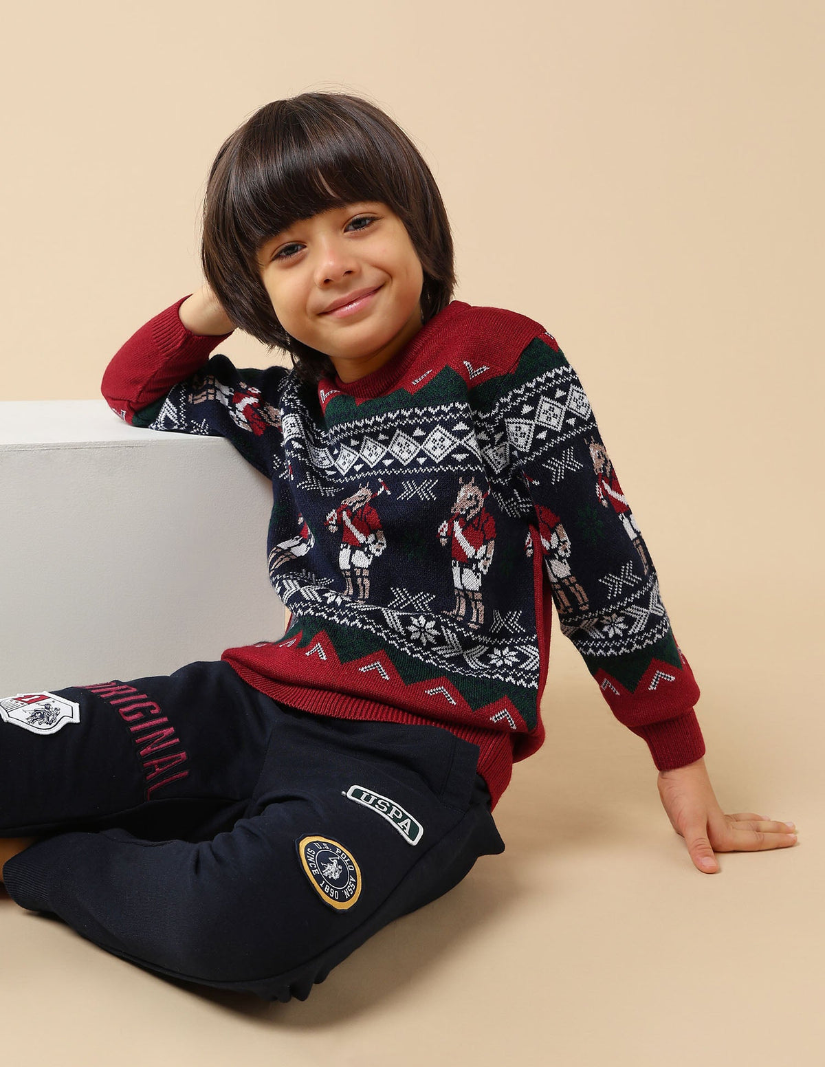 U.S.POLO KIDS BOYS PULLOVER UKSWE0167