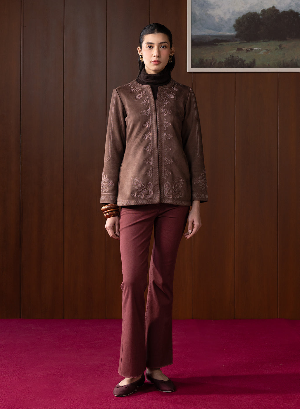 LAKSHITA LADIES WESTERN JACKET F0502 13 BROWN