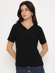 Madame Ladies Western Top H/S M5S11001 002 Black