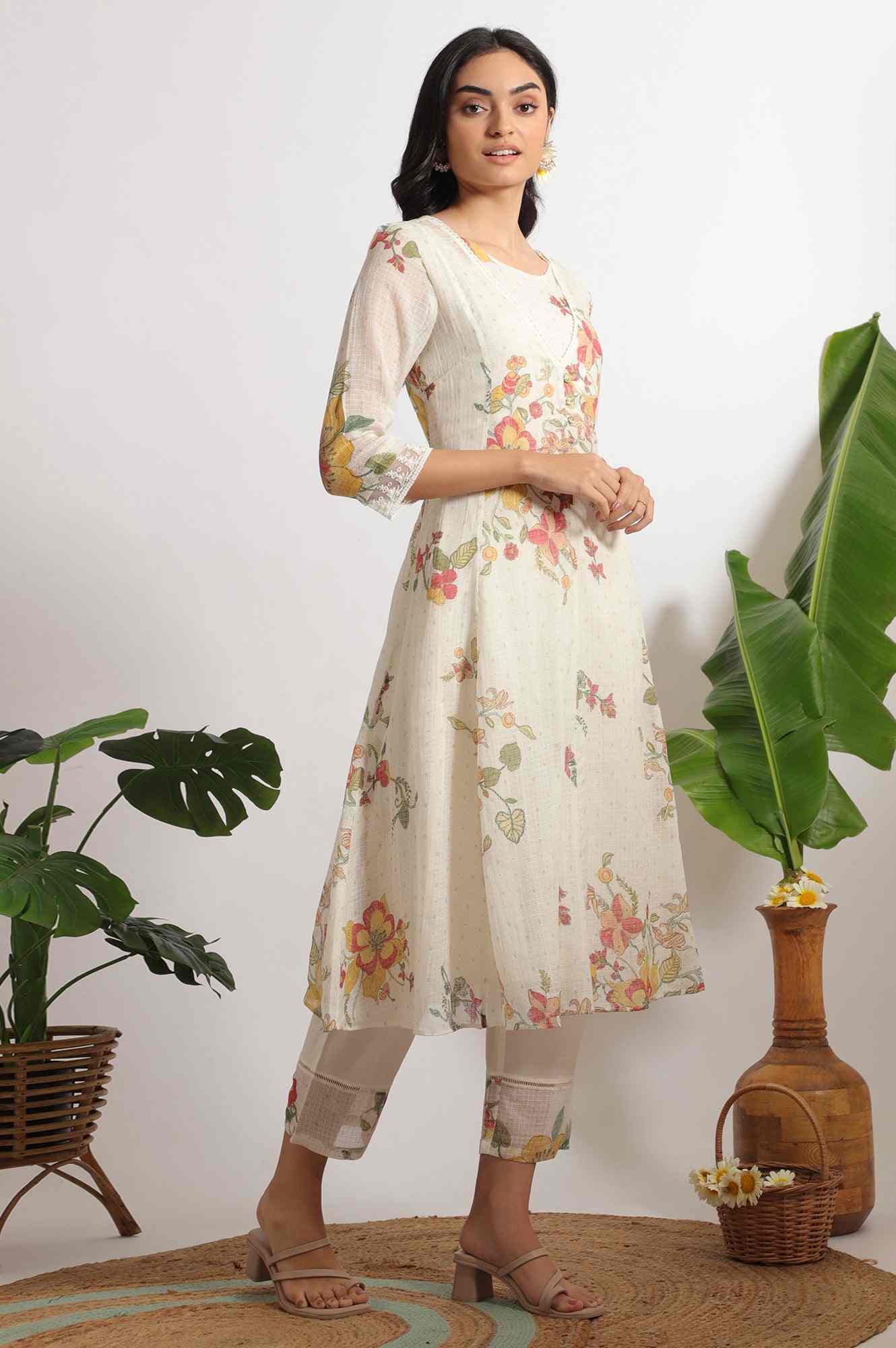 W Ladies Western Kurti 3Pcs Set Ws11600 124279