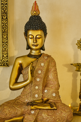 Luxury Golden Meditating Buddha Statue