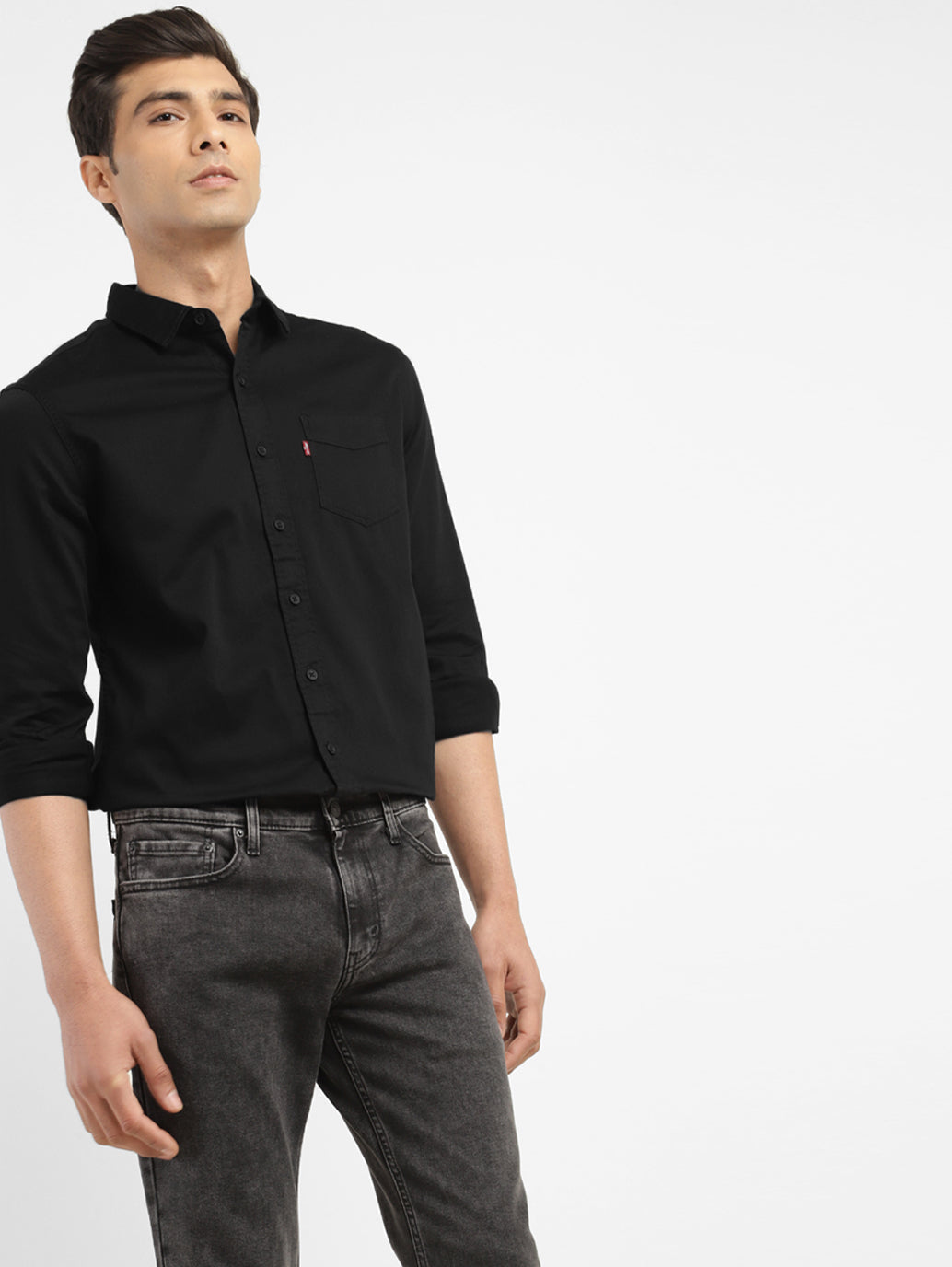 Men'S Solid Slim Fit Shirt
