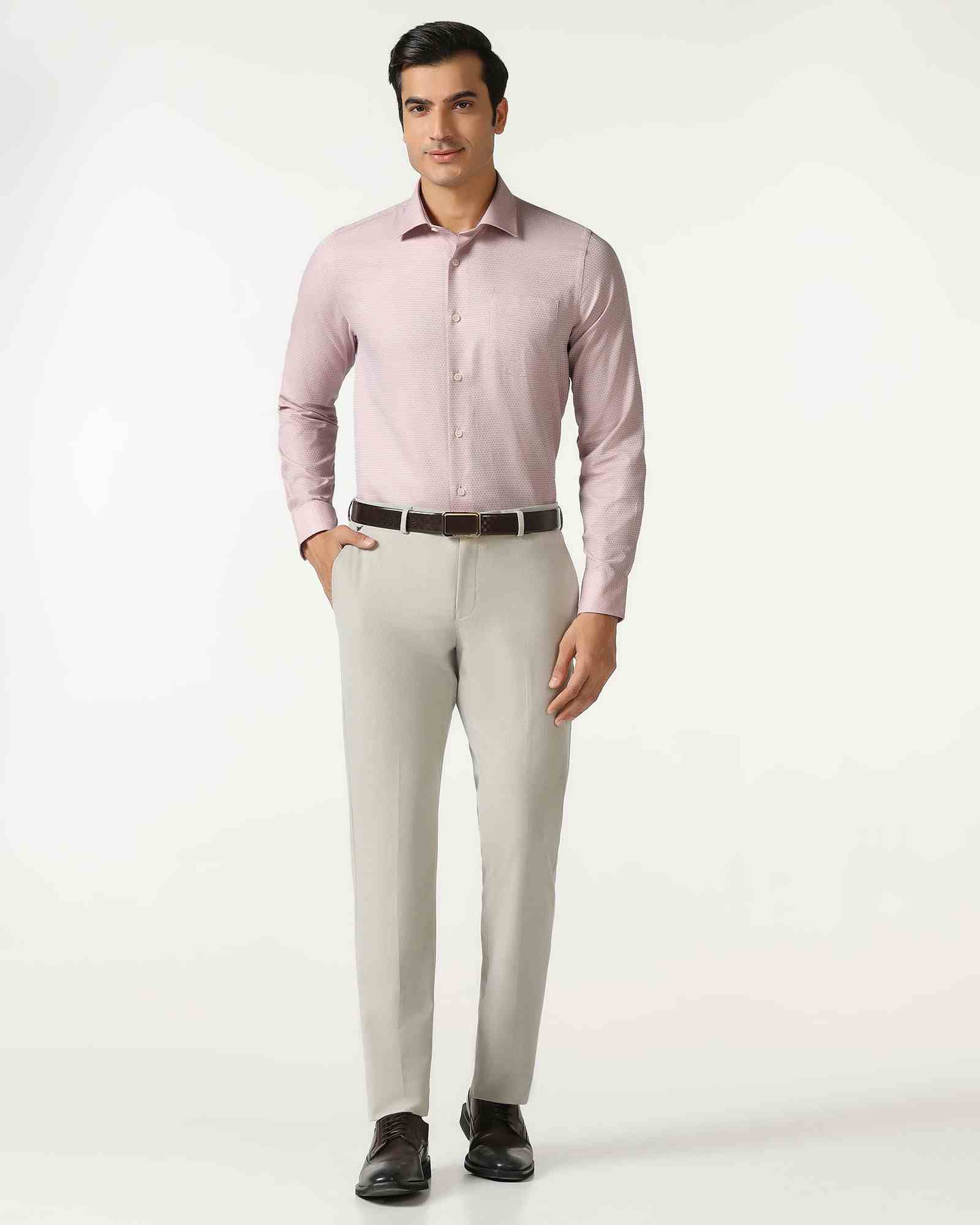 Blackberry Mens Formal Shirt F/S Bp-Bs-Do-Random Dusty Pink
