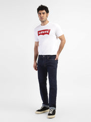 Levis men's jeans style shot showing classic blue denim with five-pocket design and straight-leg fit.