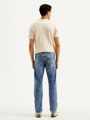 Levi's men's jeans 23677-0390 showing back view with classic denim fabric and leather patch on waistband.