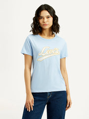 Women'S Brand Logo Round Neck T-Shirt