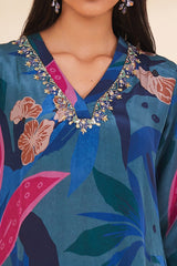 Sabhyata Ladies Western Kurti 2Pcs Set 241Llk2308Nd Teal