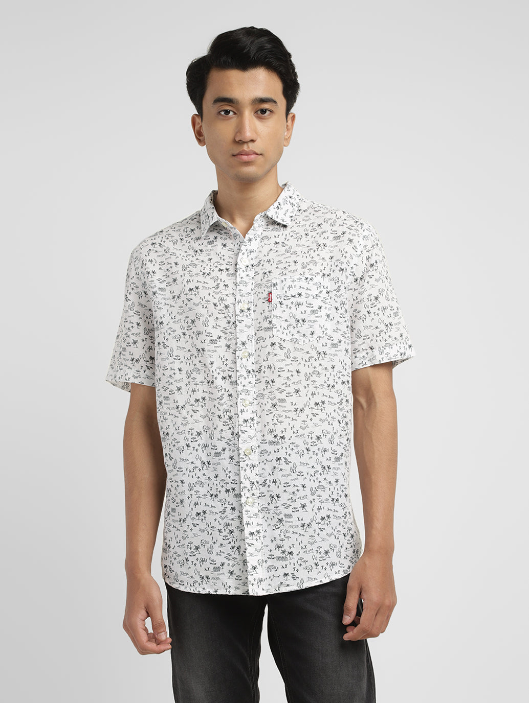 Men'S Printed Slim Fit Shirt