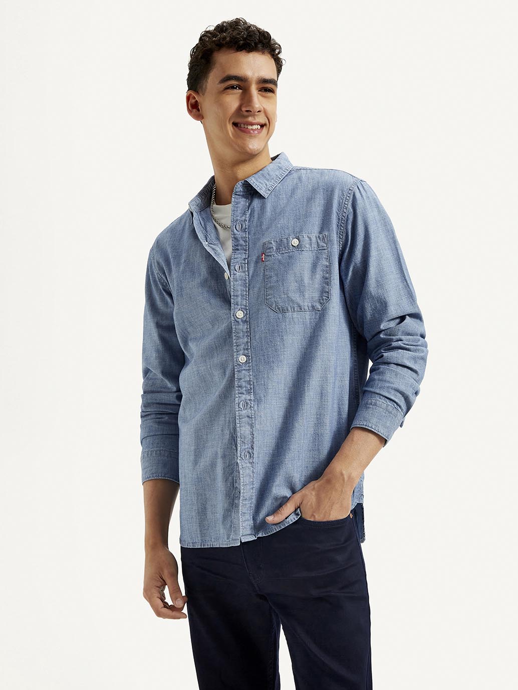 Men'S Solid Slim Fit Shirt