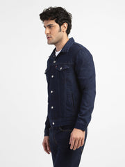 Men'S Solid Spread Collar Jacket