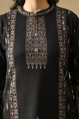 Winter Blue Printed Inner Shrug Set