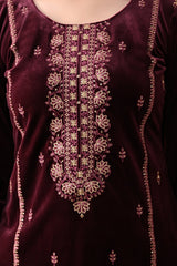Sabhyata Ladies Western Kurti 3Pcs Set 2511Sr1060V Mehroon