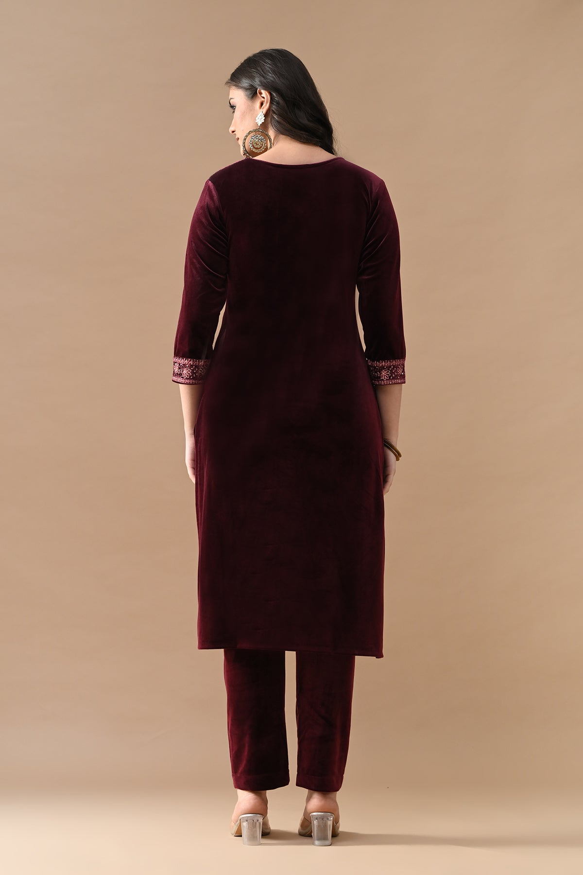 Sabhyata Ladies Western Kurti 3Pcs Set 2511Sr1060V Mehroon