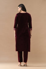 Sabhyata Ladies Western Kurti 3Pcs Set 2511Sr1060V Mehroon