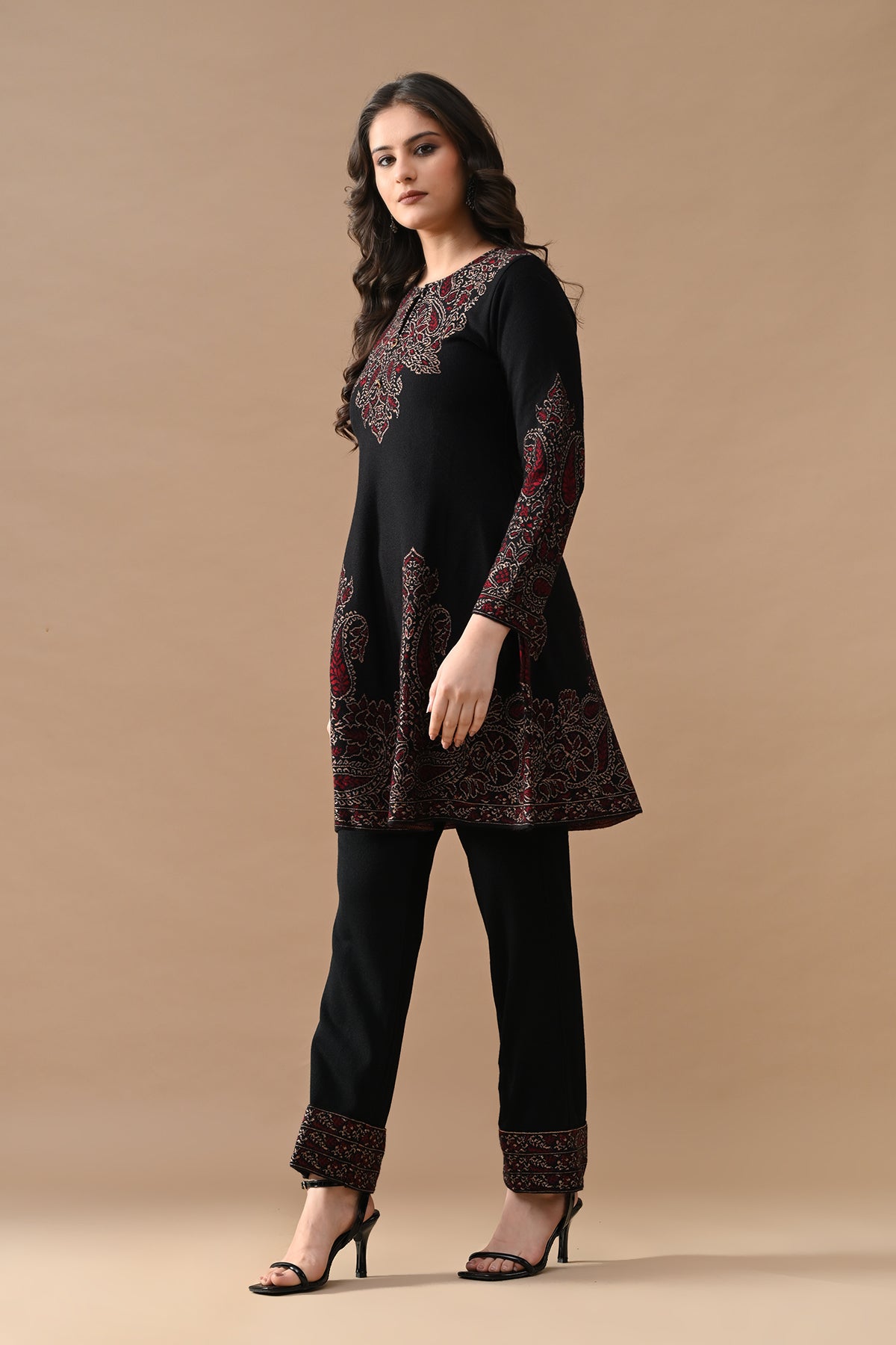 Winter Black  Printed Woven Co-Ord Set