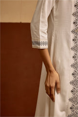Sabhyata Ladies Western Kurti 2Pcs Set 251Ad594B White