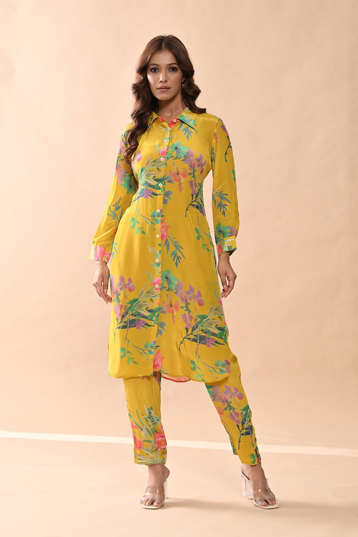 Sabhyata Ladies Western Kurti 2Pcs Set 251Eof2501 Yellow