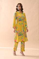 Sabhyata Ladies Western Kurti 2Pcs Set 251Eof2501 Yellow