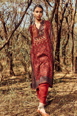 Sabhyata Ladies Western Kurti 2Pcs Set 251Llk2501 Rust