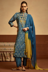 Sabhyata Ladies Western Kurti 3Pcs Set 251Rj2501 Blue